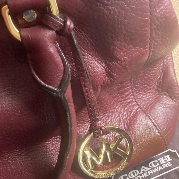 Genuine Michael Kors  Merlot Leather Satchel - Picture 13 of 14